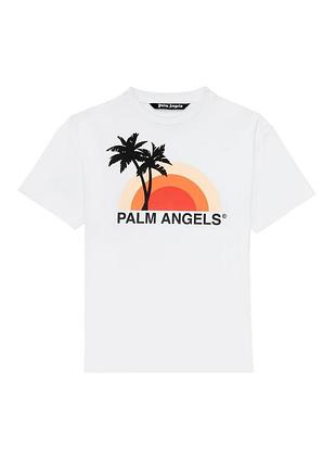 Футболка белая palm angels sun • палм анджелс футболка m