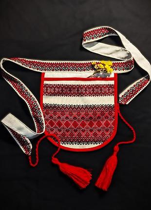 Ладунка лляна з вишивкою