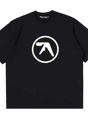 Чорна футболка loys aphex twin logo унісекс апекс твін апекс твін xs