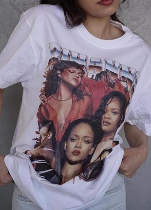 Футболка loys с принтом rihanna белый xs