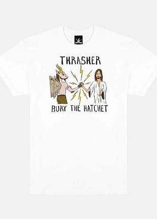 Футболка loys thrasher x toy machine b.t.h. white xs