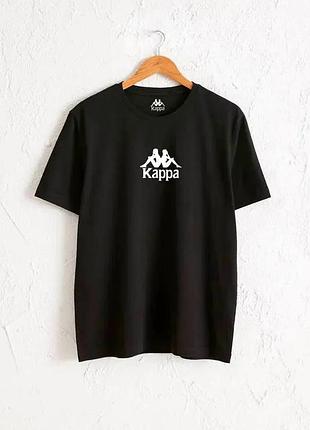 Черная футболка loys kappa minimal logo черные футболки каппа унисекс xxl