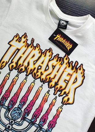 Thrasher flame футболка • бирки трешер • реальные фотки • огненный принт xl