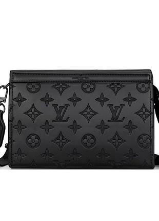 Сумка louis vuitton чорного кольору, чоловіча, через плече