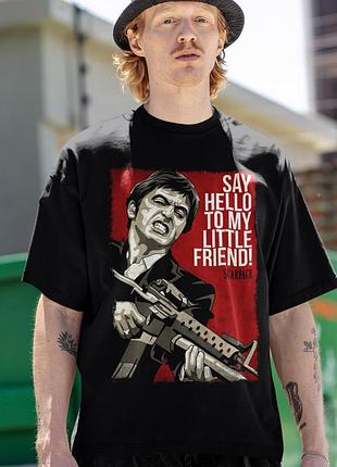 Футболка loys унісекс scarface (say hello to my little friend) чорний xs