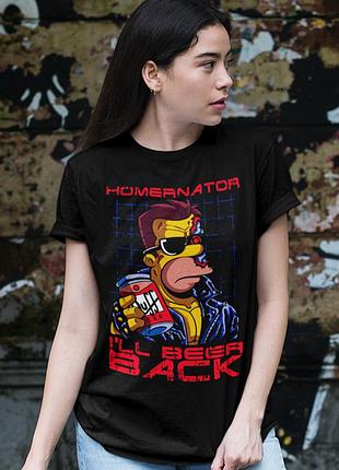 Футболка loys the simpsons (homernator) чорний xs