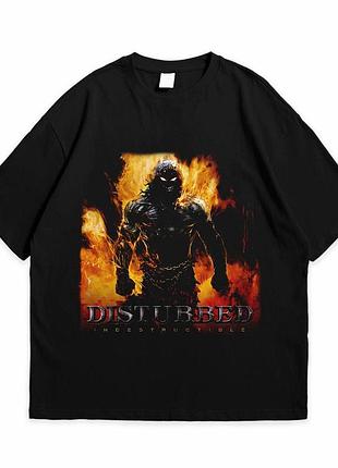 Футболка loys с принтом disturbed indestructible черный xs