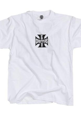 Біла футболка loys west coast choppers logo унісекс вест кост чоперс xs