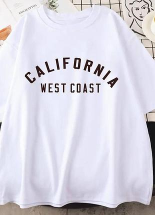 Футболка loys жіноча з принтом california каліфорнія білий xs
