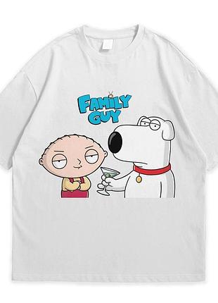 Футболка loys з принтом гріфіни family guy brian and stewart білий s