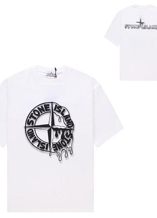 Футболка loys stone island стон айленд черная качественная 100% хлопок s
