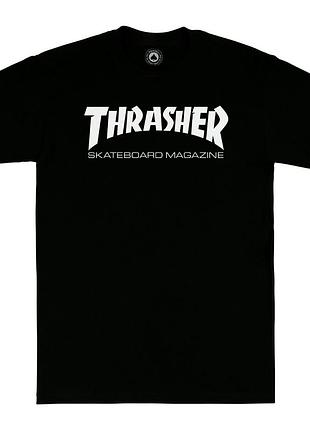 Чорна футболка loys thrasher skateboard magazine унісекс трешер трешер s