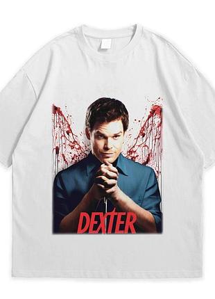 Футболка loys с принтом декстер dexter белый xs