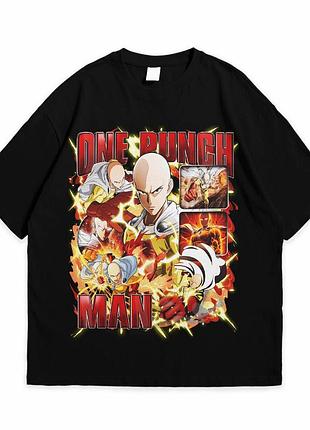 Футболка loys с принтом аниме one punch man черный s