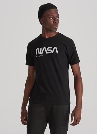 Футболка чорна nasa silver • насса l