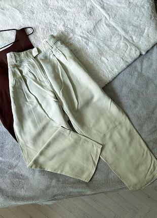 Ніжно-мʼятні льняні брюки h&m