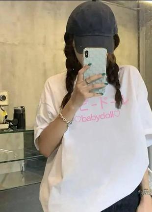 Жіноча стильна футболка loys з принтом babydoll m