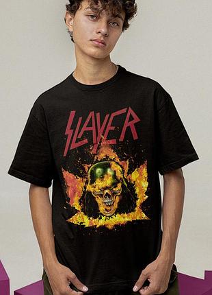 Футболка loys унісекс slayer (burning skull) чорний l