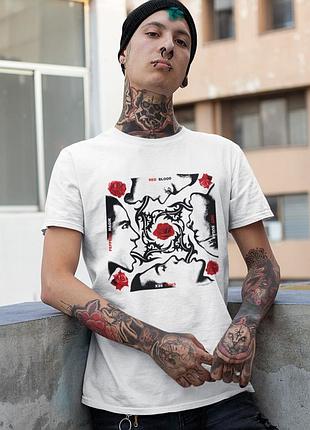 Футболка loys унісекс red hot chili peppers (blood sugar sex magik wht) білий l