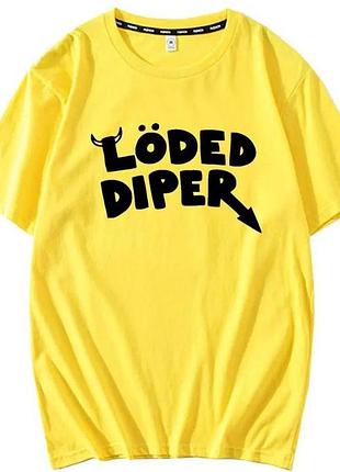 Жіноча модна футболка loys loded diper жовтий xxl
