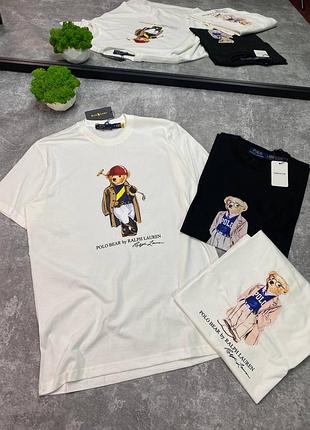 Футболка polo ralph lauren bear белая мужская