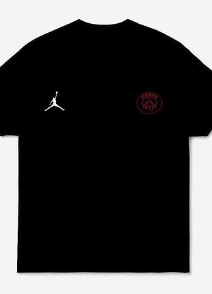 Футболка loys jordan джордан psg черная очень хорошее качество 100% хлопок s