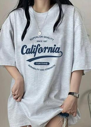 Жіночий оверсайз футболка loys з написом california xs