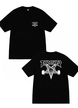 Чорна футболка loys thrasher pentagram two sides logo унісекс трешер трешер пентаграма m