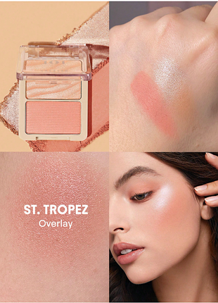 Румяна и хайлайтер 2-в-1 sheglam glam 101 hybrid highlighter &amp; blush duo - st. tropez (6062)