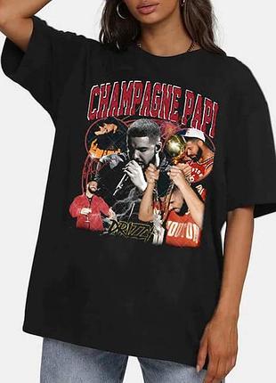 Футболка loys повсякденна drake ''champagne papi'' vintage look t-shirt xs