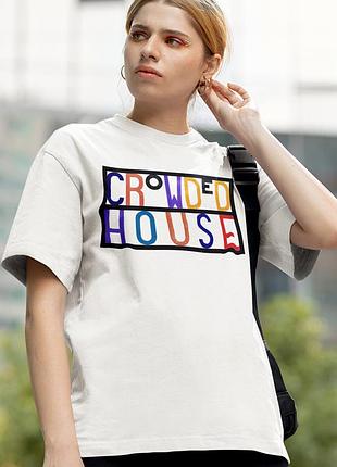 Футболка loys crowded house (logo wht) белый xs