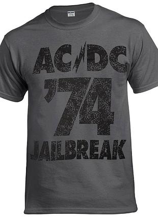 Футболка loys ac/dc jailbreak графитовый xl