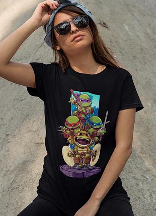 Футболка loys teenage mutant ninja turtles (ninja turtles kids) черный xs