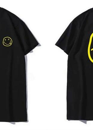 Черная футболка loys nirvana two-sides logo футболки нирвана курт культурин унисекс l