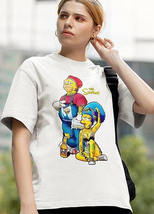 Футболка loys the simpsons (hip hop homer and marge wht) белый s