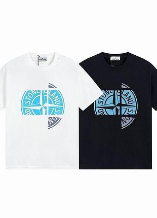 Футболка loys stone island стон айленд черная новая 100% хлопок отличное качество. s