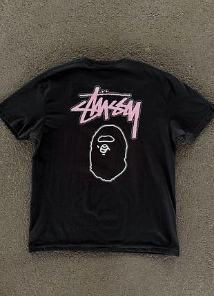 Футболка loys bape бейп чорна нова дуже гарної якості 100% бавовна xs