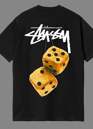 Футболка loys stussy стусі fuzzy dice чорна xl
