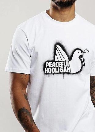 Футболка loys peaceful hooligan писфул хуліган чорна якісна футболка loys з 100% бавовни xs