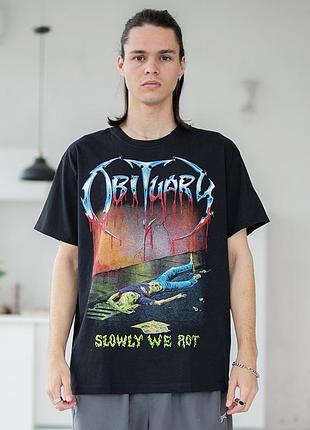 Футболка loys mso - obituary - slowly we rot (1989) l