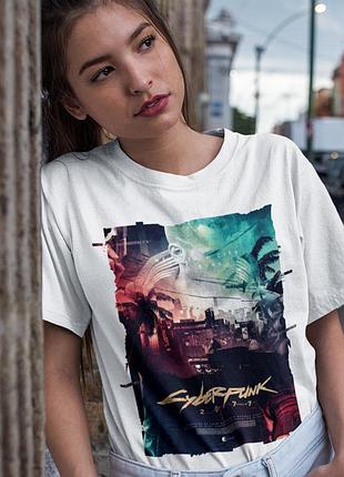 Футболка loys cyberpunk 2077 (we have a city to burn wht) білий l