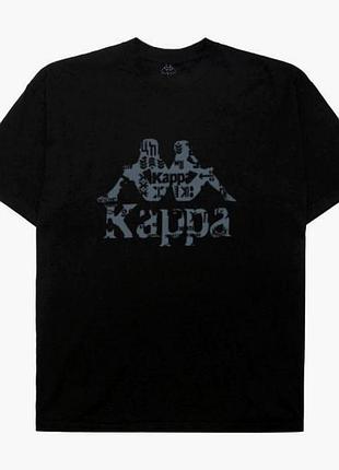 Футболка loys kappa каппа черная очень хорошее качество 100% хлопок. xl