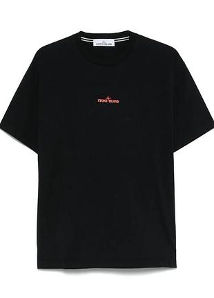 Футболка loys stone island стон айленд черная новый стильный качественный материал 100% хлопок l