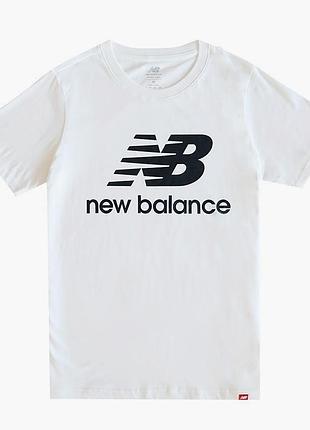 Футболка loys new balance нью баланс белая 100% хлопок очень хорошее качество xs