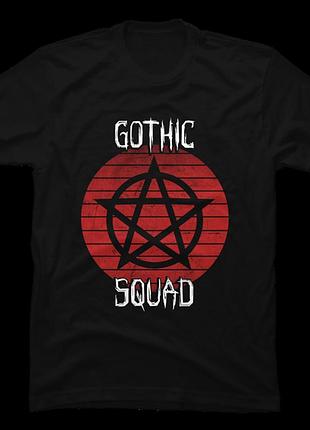 Повсякденна футболка loys з принтом gothic satanism squad xs