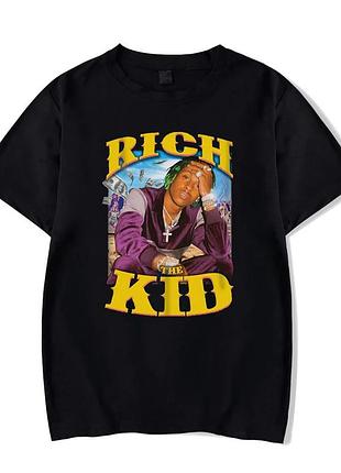 Футболка чёрная rich the kid vintage look t-shirt l