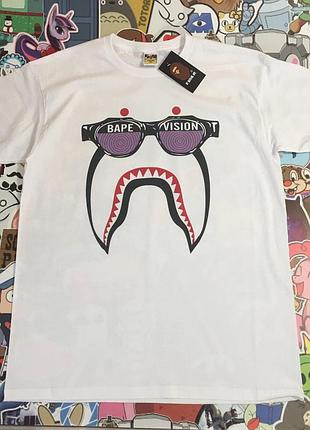 Bape футболка белая. бирки a bathing ape. любой размерчик xl