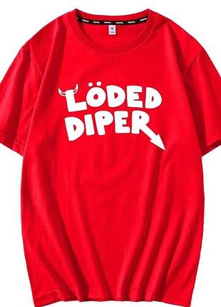 Жіноча модна футболка loys loded diper червоний xs