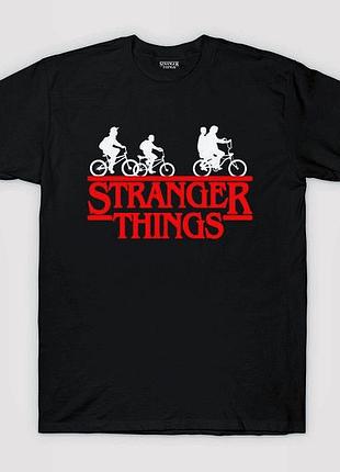 Чорна футболка loys stranger things футболки дуже дивні справи унісекс xxl