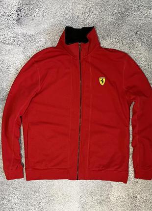 Олімпійка ferrari scuderia xxl червона кофта на блискавці